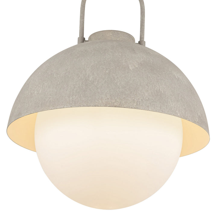 Alora Canada - PD507216SLOP - One Light Pendant - Harper - Steel Shade/Opal Matte Glass