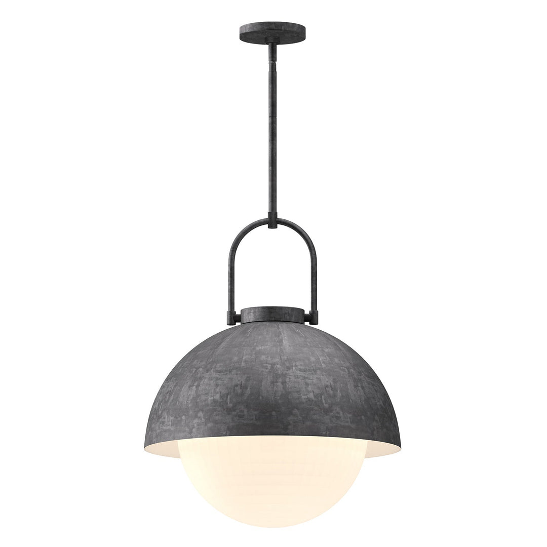 Alora Canada - PD507216SLOP - One Light Pendant - Harper - Steel Shade/Opal Matte Glass
