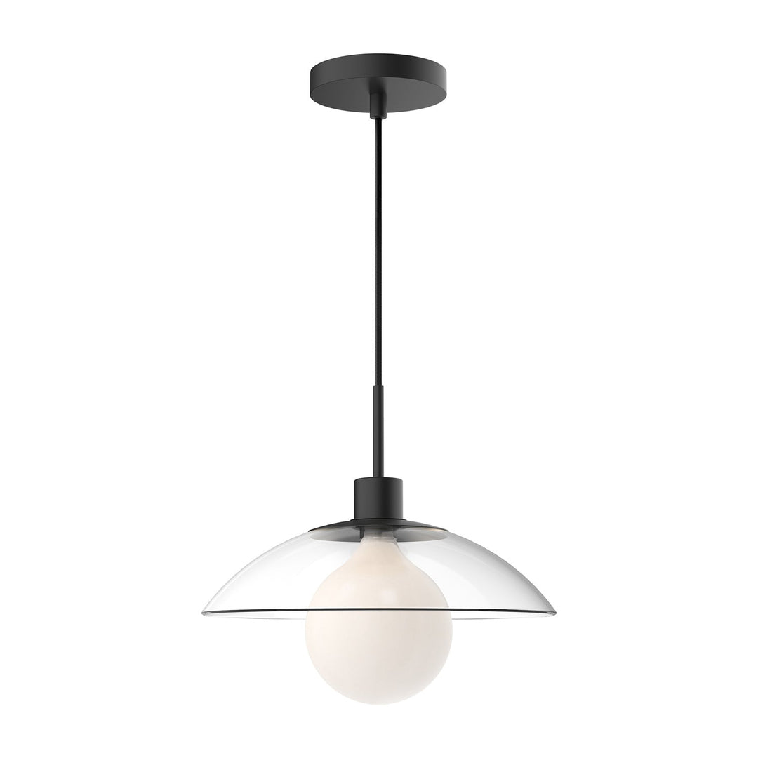 Alora Canada - PD517112MBCL - One Light Pendant - Francesca - Clear Glass/Matte Black