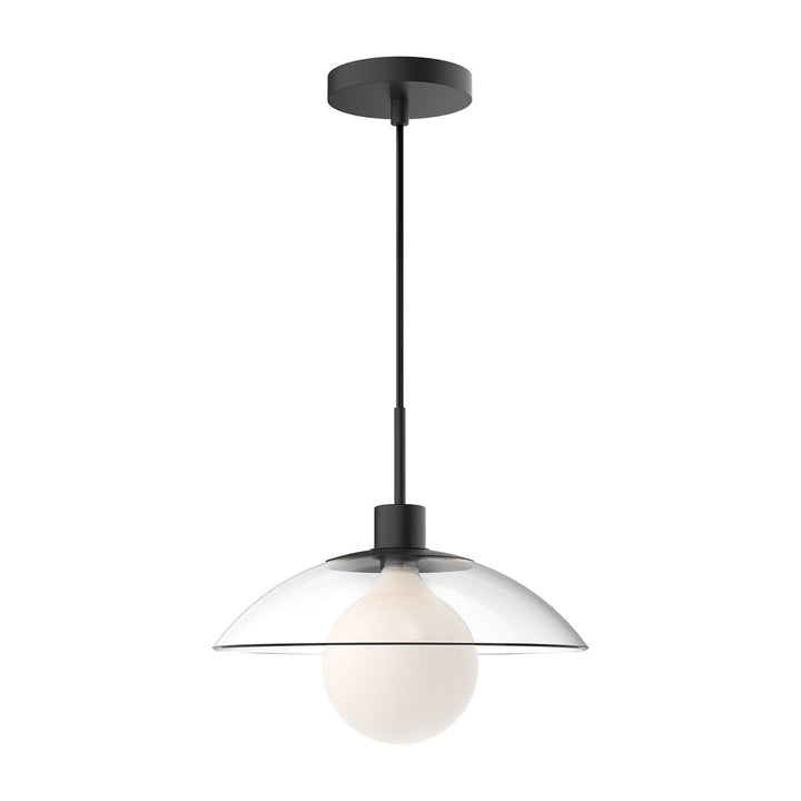 Alora Canada - PD517112MBCL - One Light Pendant - Francesca - Clear Glass/Matte Black