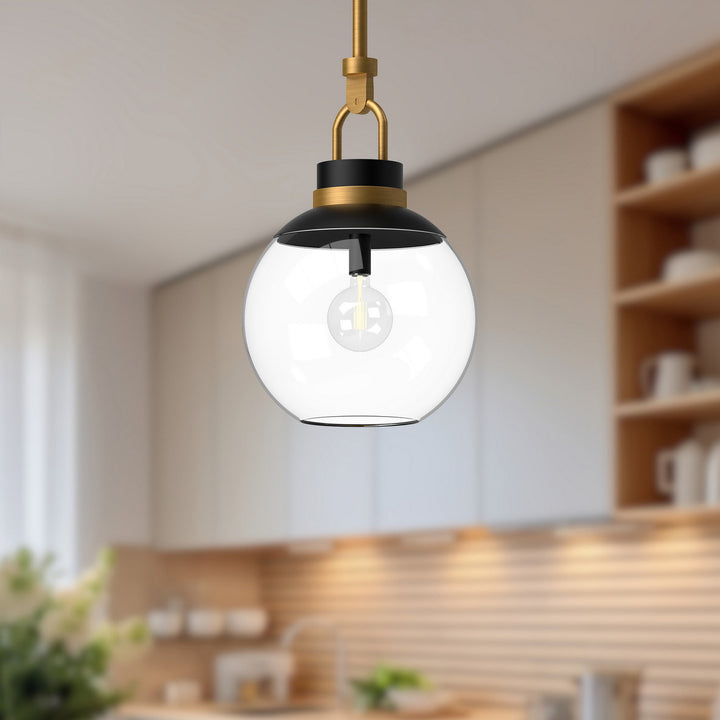 Alora Canada - PD520512AGCL - One Light Pendant - Copperfield - Aged Gold/Clear Glass
