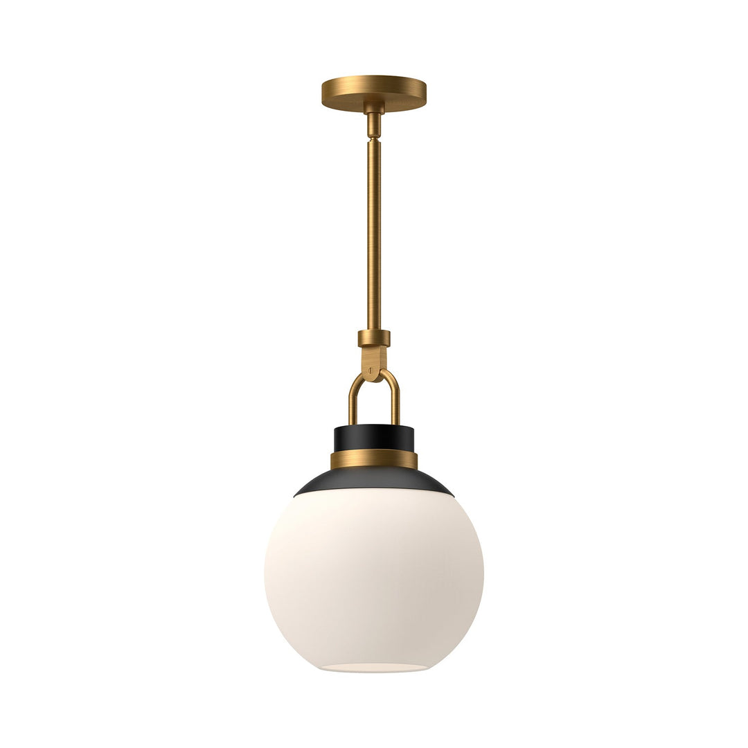 Alora Canada - PD520512AGOP - One Light Pendant - Copperfield - Aged Gold/Opal Matte Glass