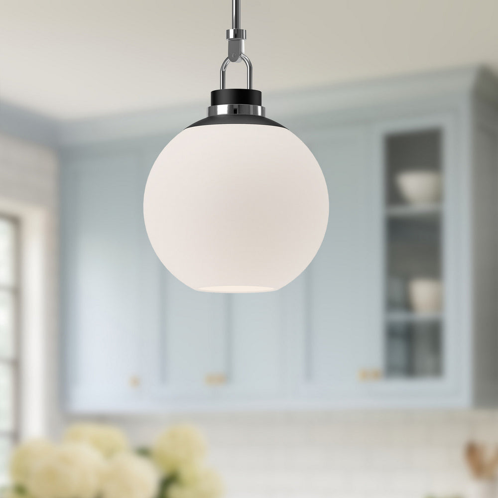 Alora Canada - PD520516CHOP - One Light Pendant - Copperfield - Chrome/Opal Matte Glass