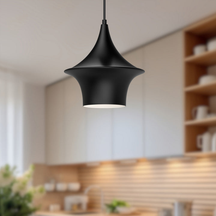 Alora Canada - PD523009MB - One Light Pendant - Emiko - Matte Black