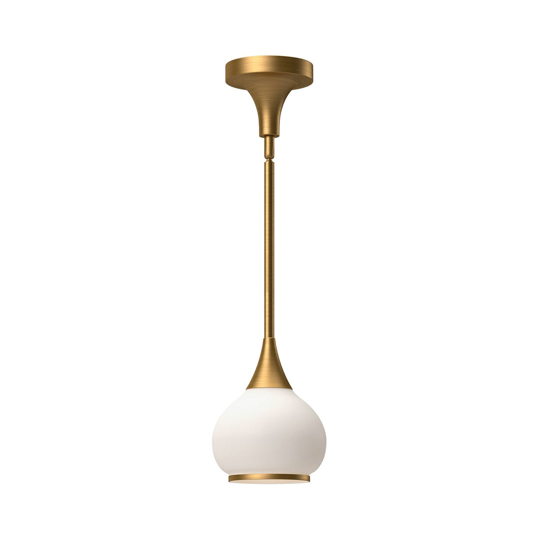 Alora Canada - PD524006AGOP - One Light Pendant - Hazel - Aged Gold/Opal Matte Glass