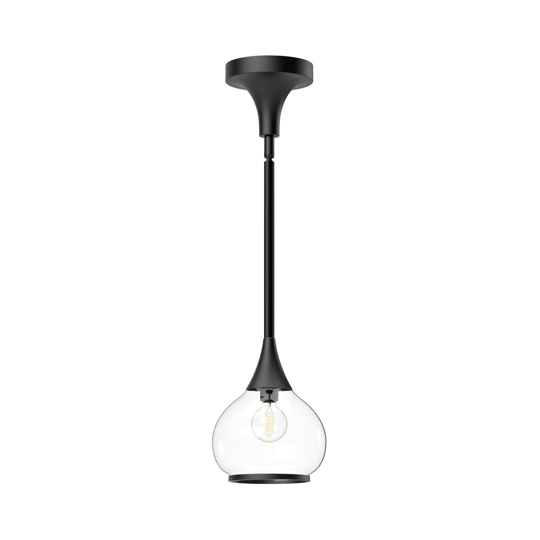 Alora Canada - PD524006MBCL - One Light Pendant - Hazel - Clear Glass/Matte Black