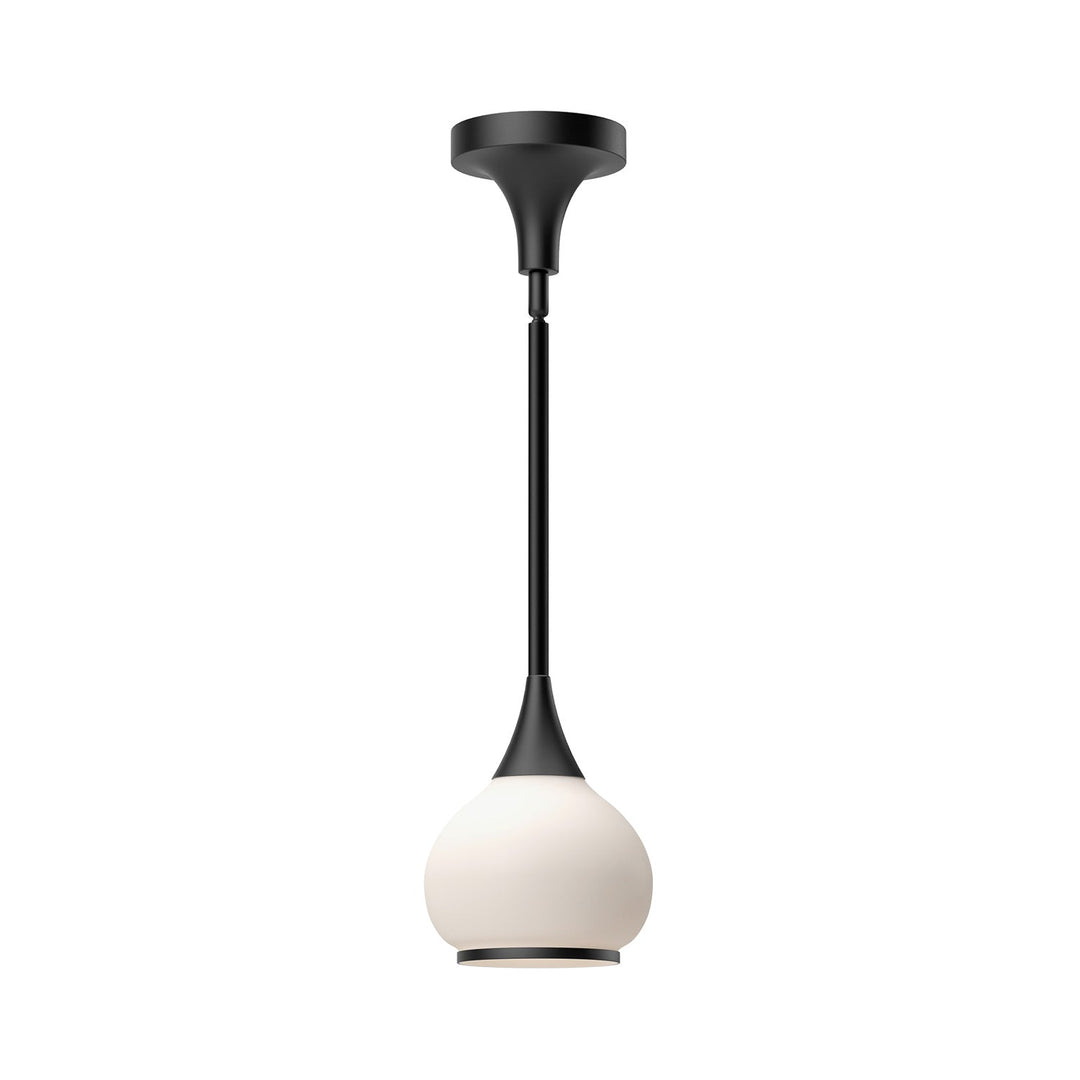 Alora Canada - PD524006MBOP - One Light Pendant - Hazel - Matte Black/Opal Matte Glass