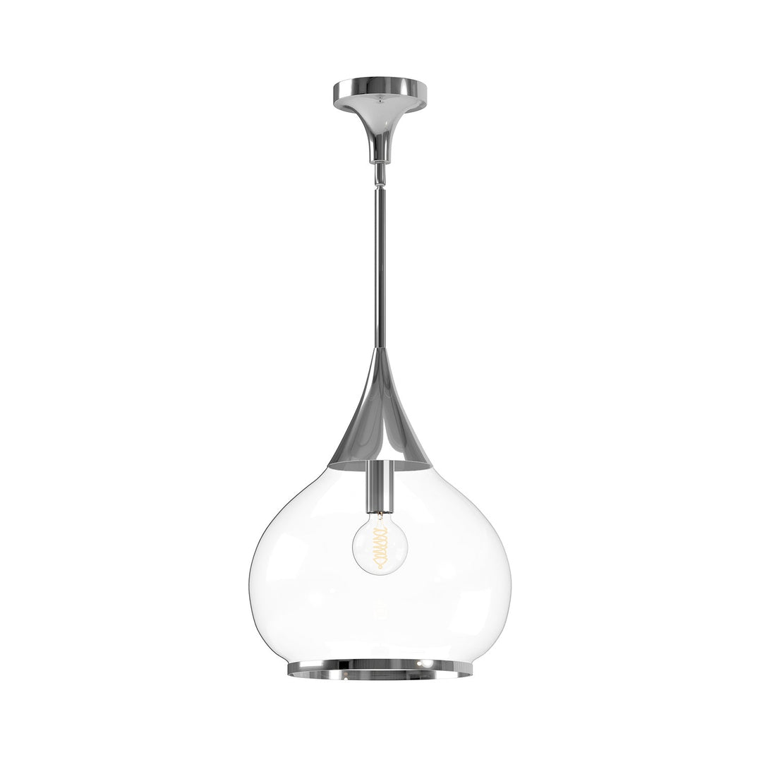 Alora Canada - PD524214CHCL - One Light Pendant - Hazel - Chrome/Clear Glass