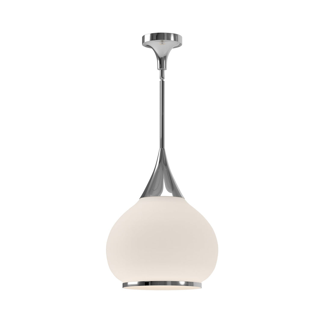 Alora Canada - PD524214CHOP - One Light Pendant - Hazel - Chrome/Opal Matte Glass