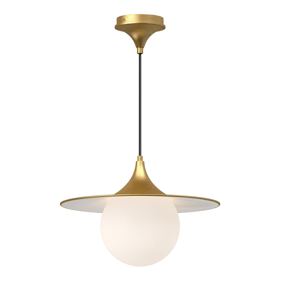 Alora Canada - PD525216BGOP - One Light Pendant - Fuji - Brushed Gold/Opal Matte Glass