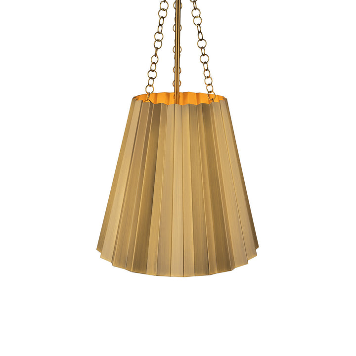 Alora Canada - PD528012AG - One Light Pendant - Plisse - Aged Gold