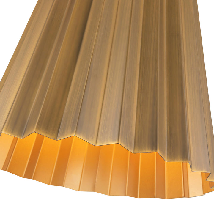 Alora Canada - PD528012AG - One Light Pendant - Plisse - Aged Gold