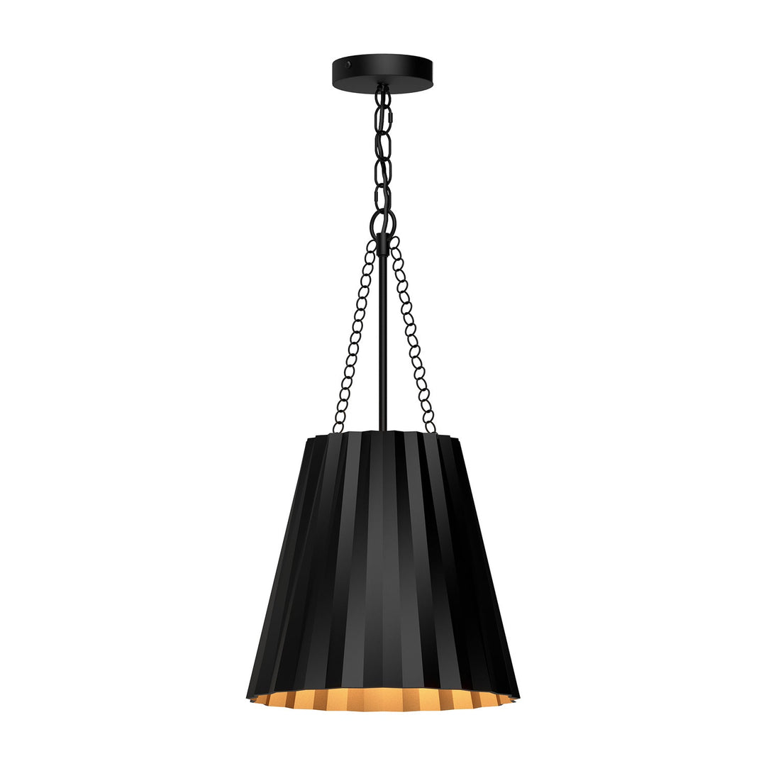 Alora Canada - PD528012MB - One Light Pendant - Plisse - Matte Black