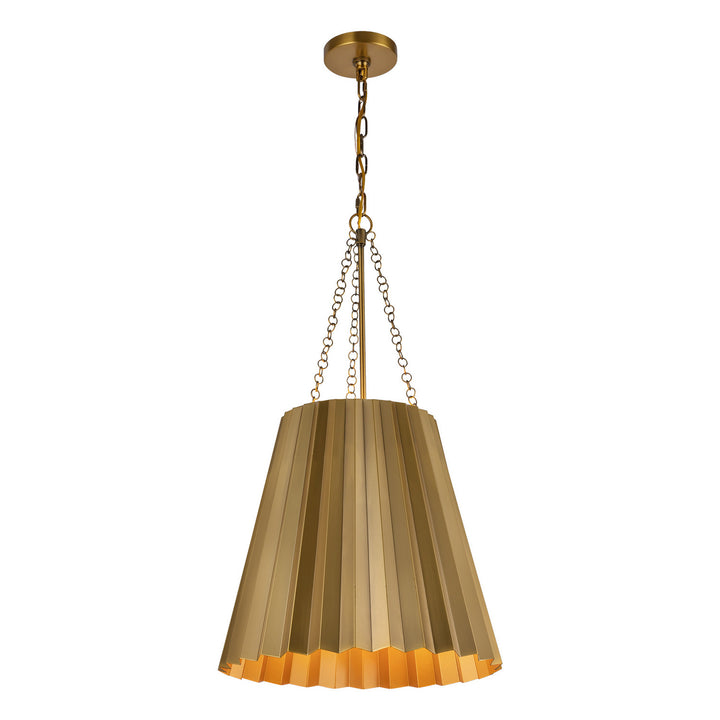 Alora Canada - PD528116AG - One Light Pendant - Plisse - Aged Gold