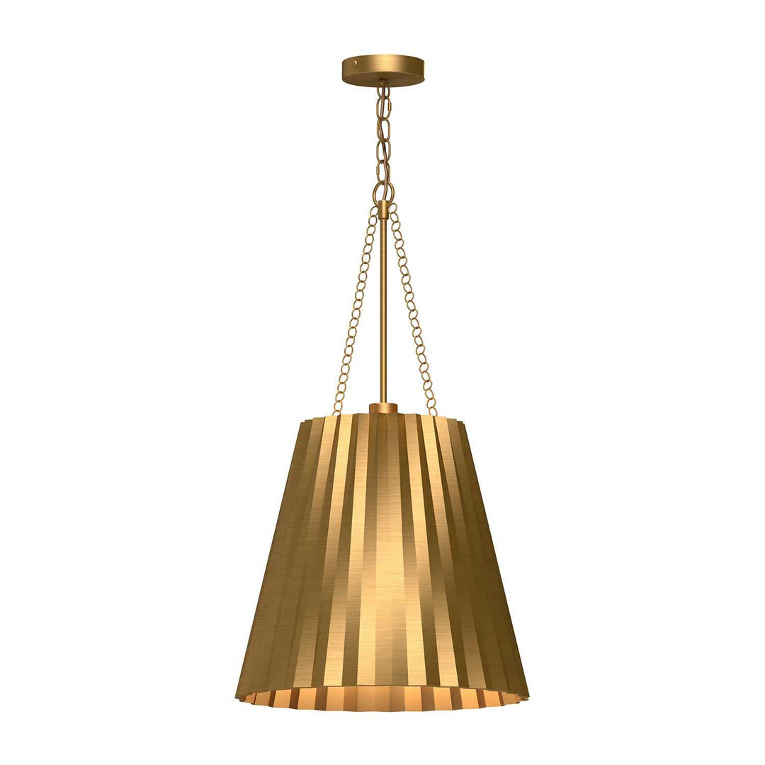 Alora Canada - PD528116AG - One Light Pendant - Plisse - Aged Gold