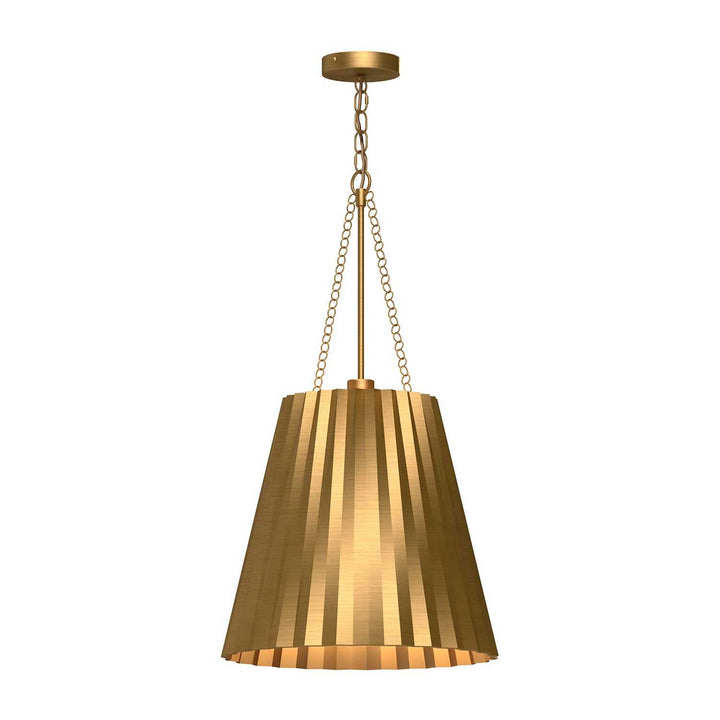 Alora Canada - PD528116AG - One Light Pendant - Plisse - Aged Gold