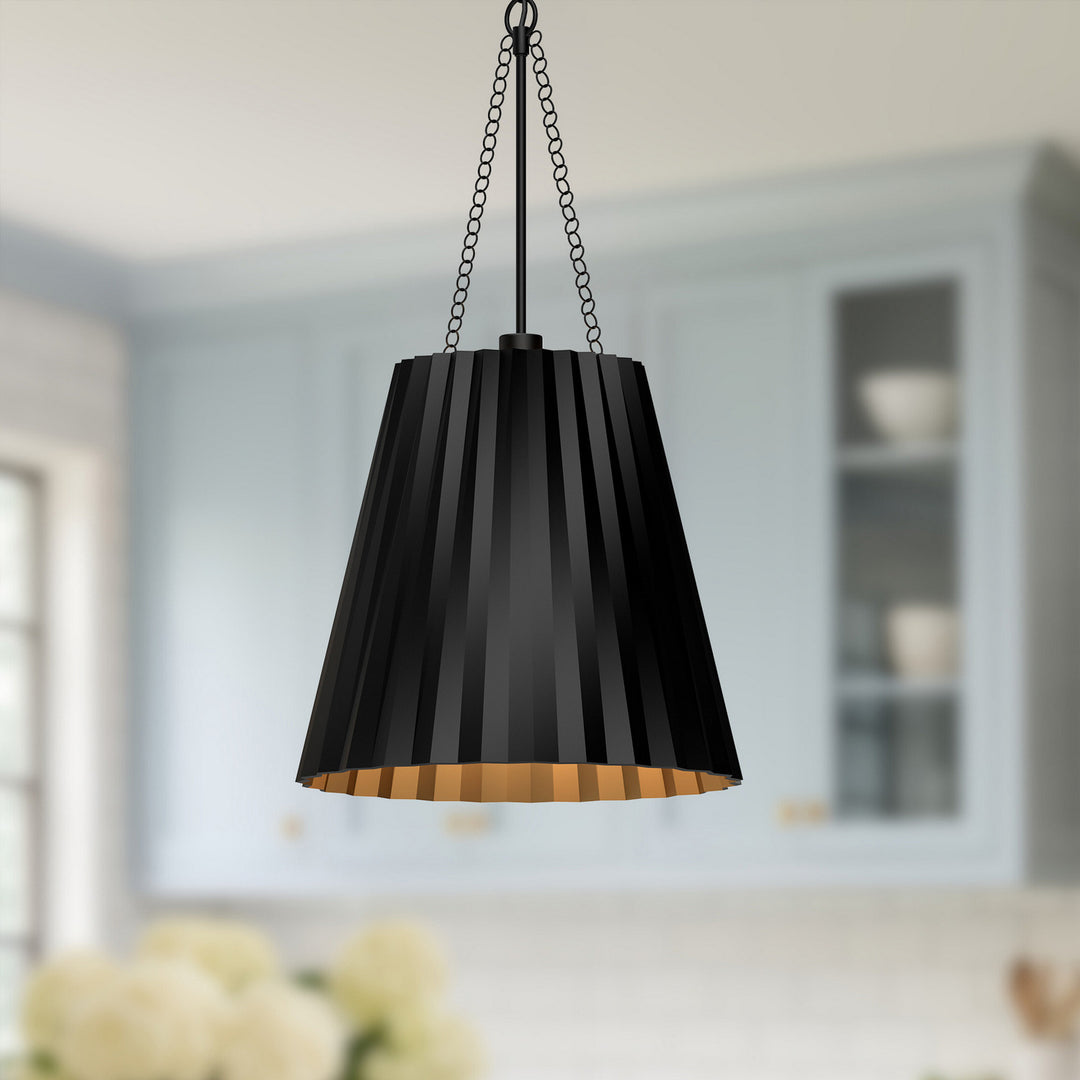 Alora Canada - PD528116MB - One Light Pendant - Plisse - Matte Black