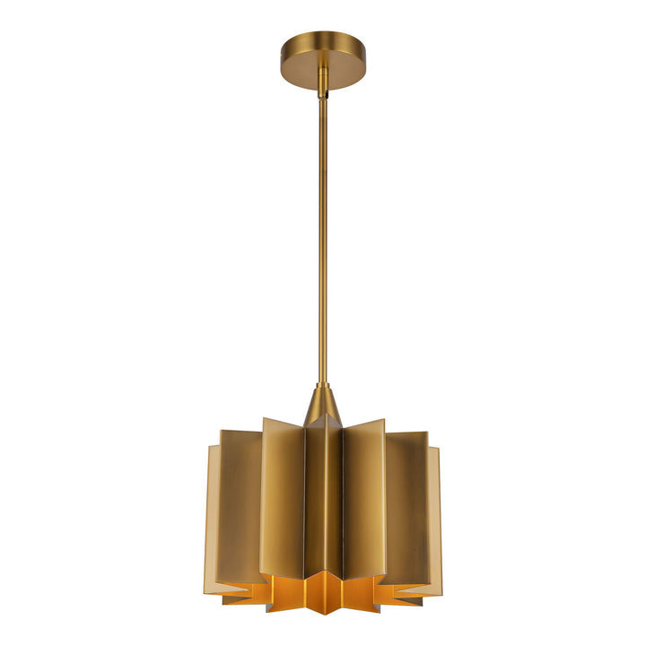 Alora Canada - PD528412AG - One Light Pendant - Plisse - Aged Gold