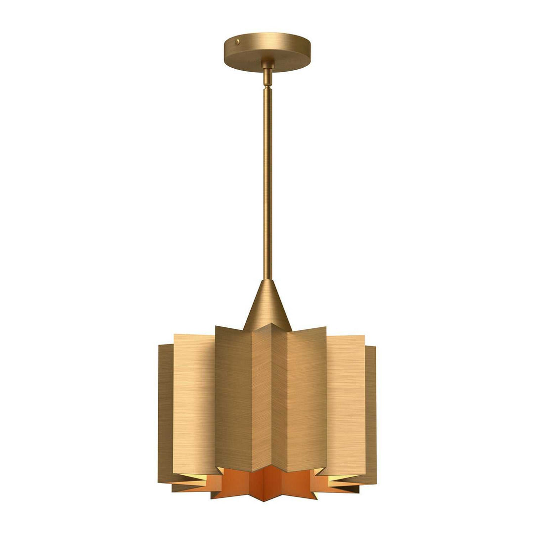 Alora Canada - PD528412AG - One Light Pendant - Plisse - Aged Gold