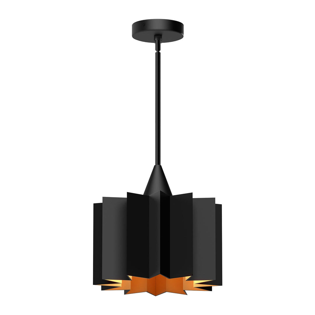 Alora Canada - PD528412MB - One Light Pendant - Plisse - Matte Black