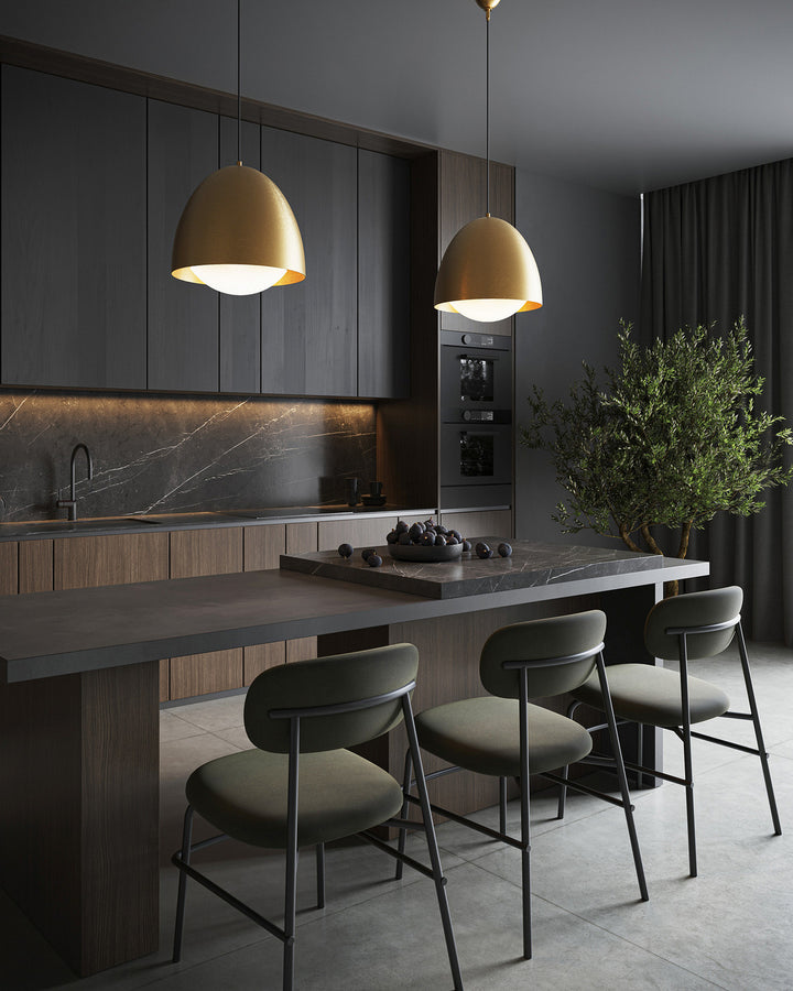 Alora Canada - PD529116AGOP - One Light Pendant - Kenji - Aged Gold/Opal Matte Glass
