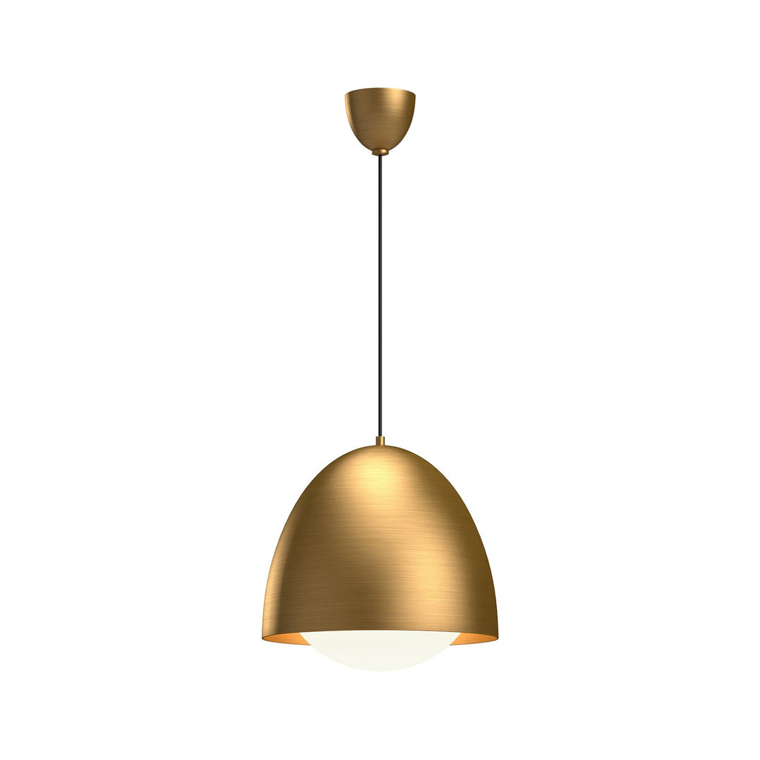 Alora Canada - PD529116AGOP - One Light Pendant - Kenji - Aged Gold/Opal Matte Glass
