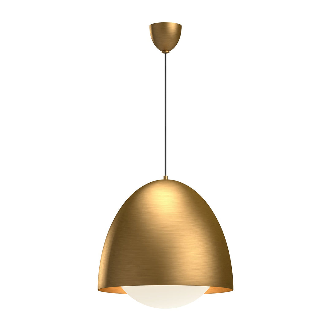 Alora Canada - PD529220AGOP - One Light Pendant - Kenji - Aged Gold/Opal Matte Glass