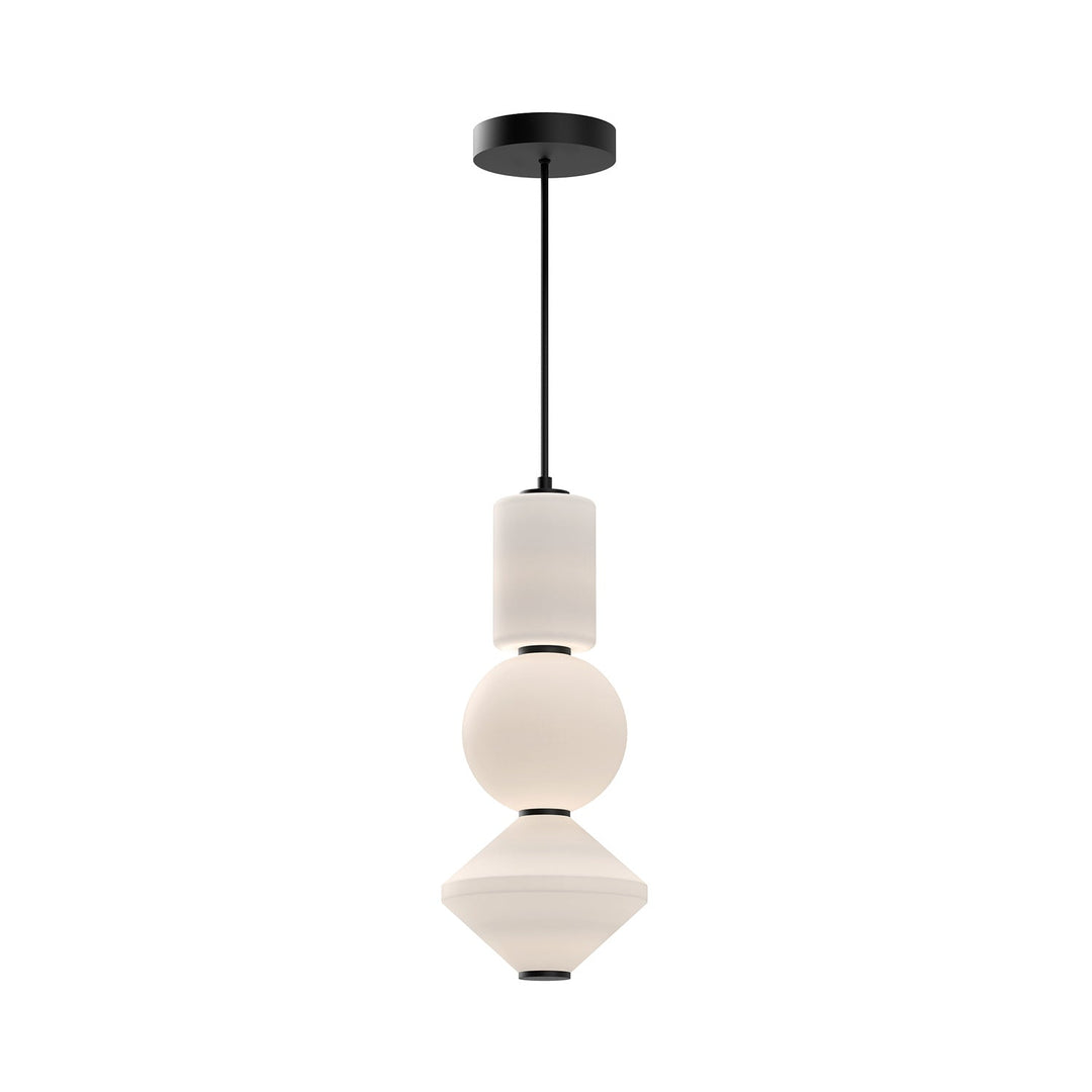 Alora Canada - PD530341MBOP - LED Pendant - Bijou - Matte Black/Opal Matte Glass