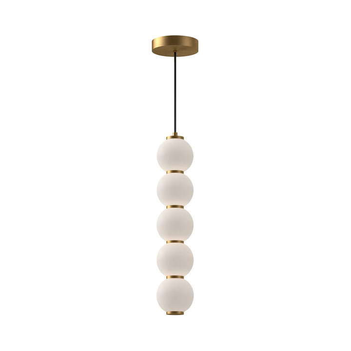 Alora Canada - PD531515AGOP - LED Pendant - Bijou - Aged Gold/Opal Matte Glass