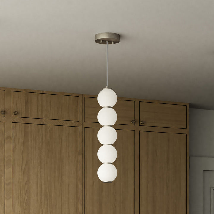 Alora Canada - PD531515BNOP - LED Pendant - Bijou - Brushed Nickel/Opal Matte Glass