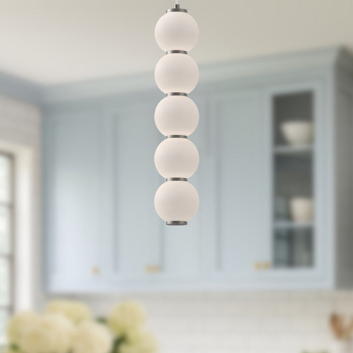Alora Canada - PD531515BNOP - LED Pendant - Bijou - Brushed Nickel/Opal Matte Glass