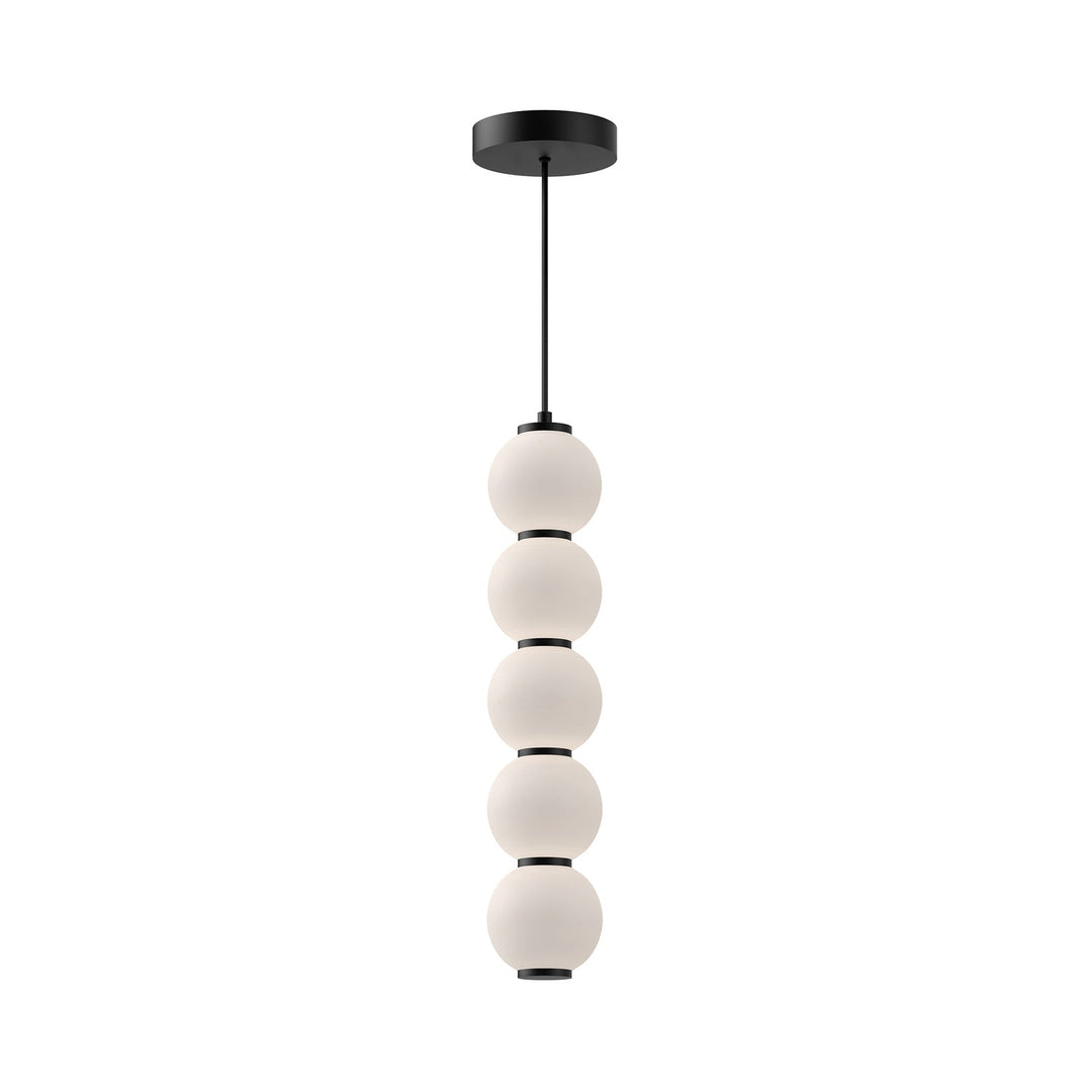 Alora Canada - PD531515MBOP - LED Pendant - Bijou - Matte Black/Opal Matte Glass