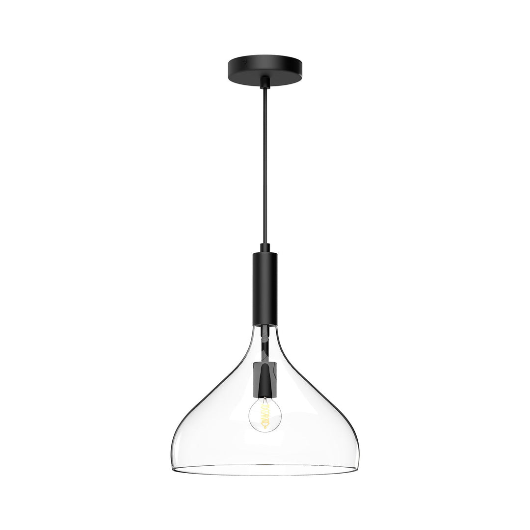Alora Canada - PD532312MBCL - One Light Pendant - Belleview - Clear Glass/Matte Black