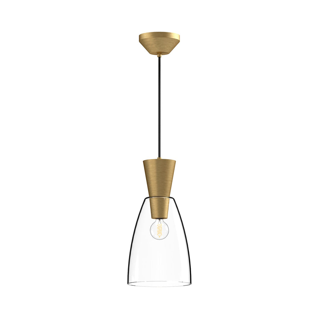 Alora Canada - PD534007BGCL - One Light Pendant - Arlo - Brushed Gold/Clear Glass