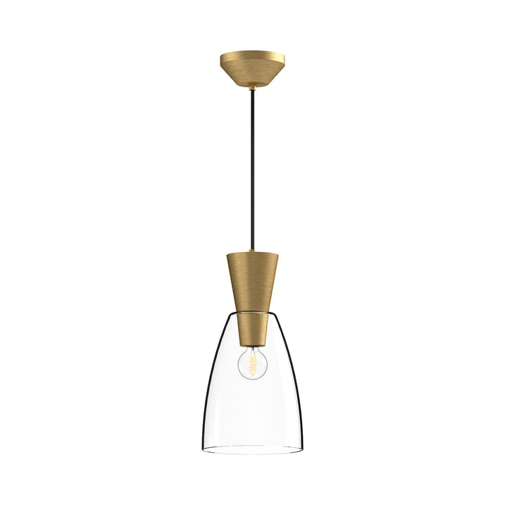 Alora Canada - PD534007BGCL - One Light Pendant - Arlo - Brushed Gold/Clear Glass