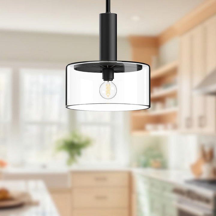 Alora Canada - PD535010MBCL - One Light Pendant - Royale - Clear Glass/Matte Black