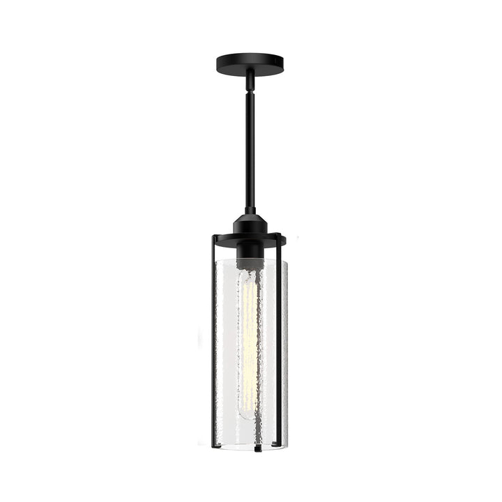 Alora Canada - PD536005MBWC - One Light Pendant - Belmont - Clear Water Glass/Matte Black