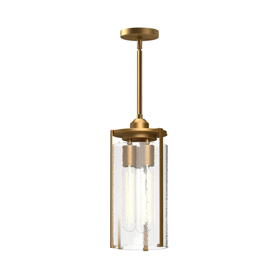 Alora Canada - PD536107AGWC - Three Light Pendant - Belmont - Aged Gold/Clear Water Glass