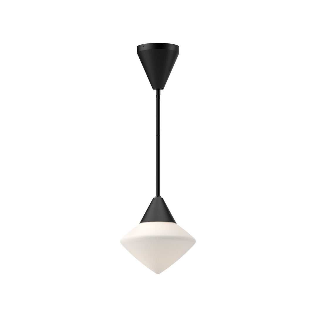 Alora Canada - PD537508MBOP - One Light Pendant - Nora - Matte Black/Opal Matte Glass
