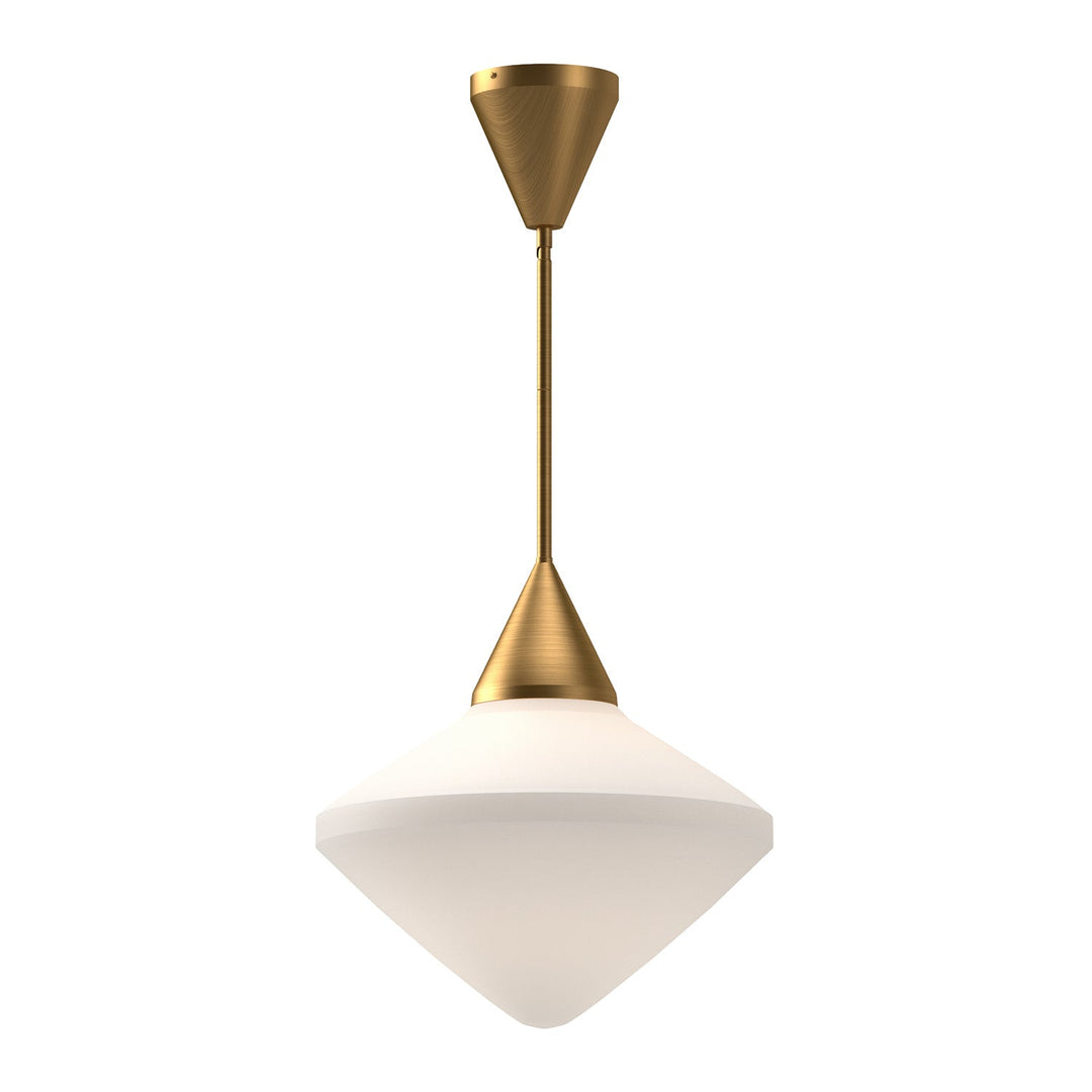 Alora Canada - PD537714AGOP - One Light Pendant - Nora - Aged Gold/Opal Matte Glass