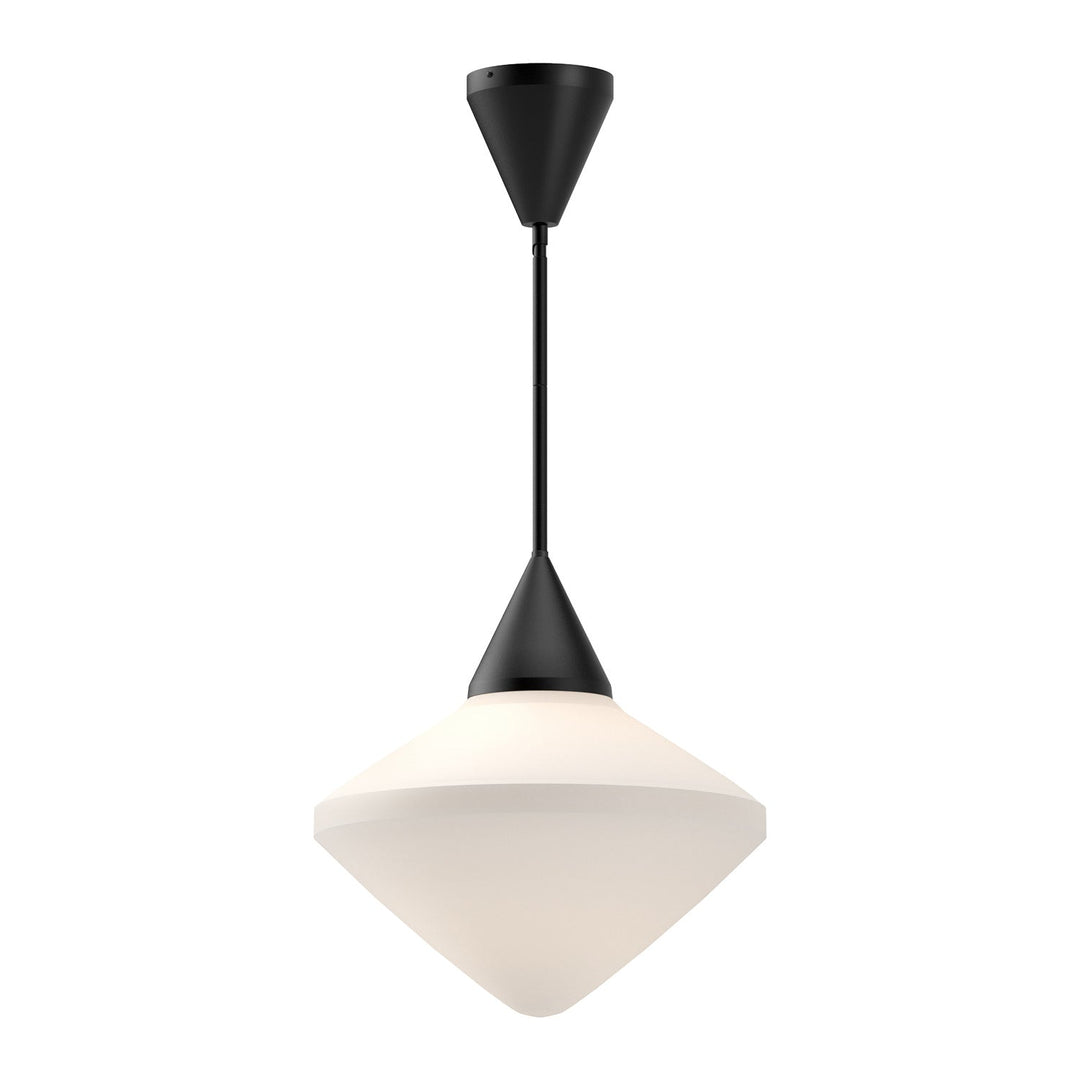 Alora Canada - PD537714MBOP - One Light Pendant - Nora - Matte Black/Opal Matte Glass