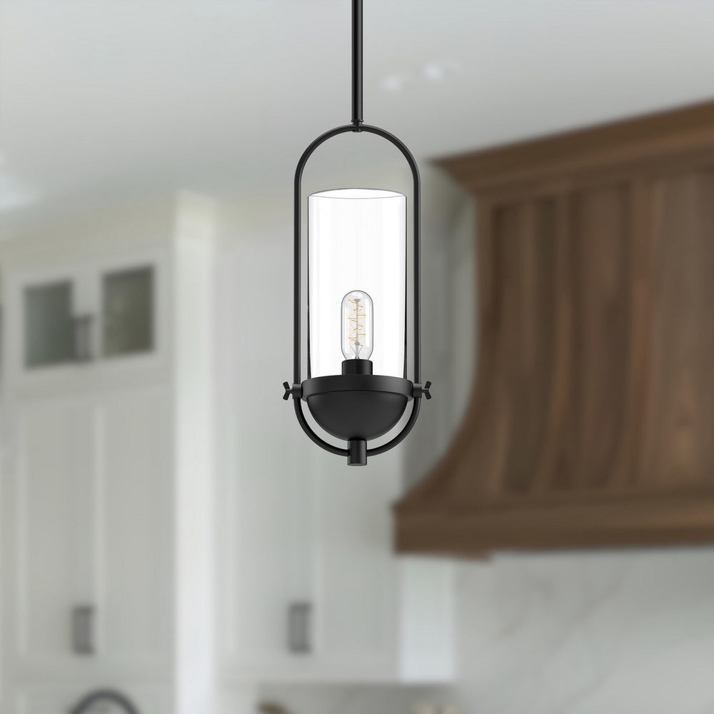 Alora Canada - PD539018MBCL - One Light Pendant - Cyrus - Clear Glass/Matte Black
