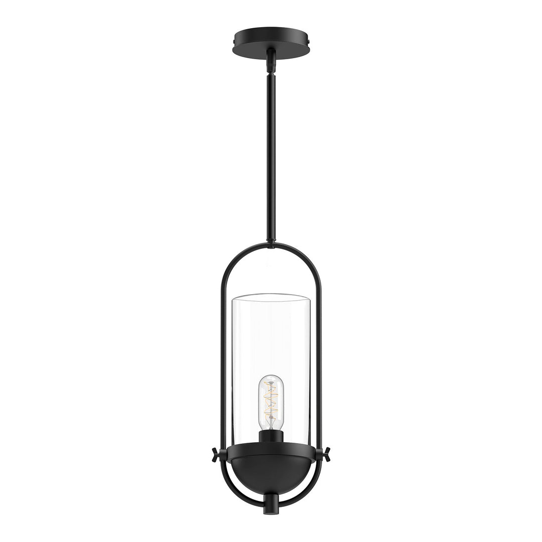 Alora Canada - PD539018MBCL - One Light Pendant - Cyrus - Clear Glass/Matte Black