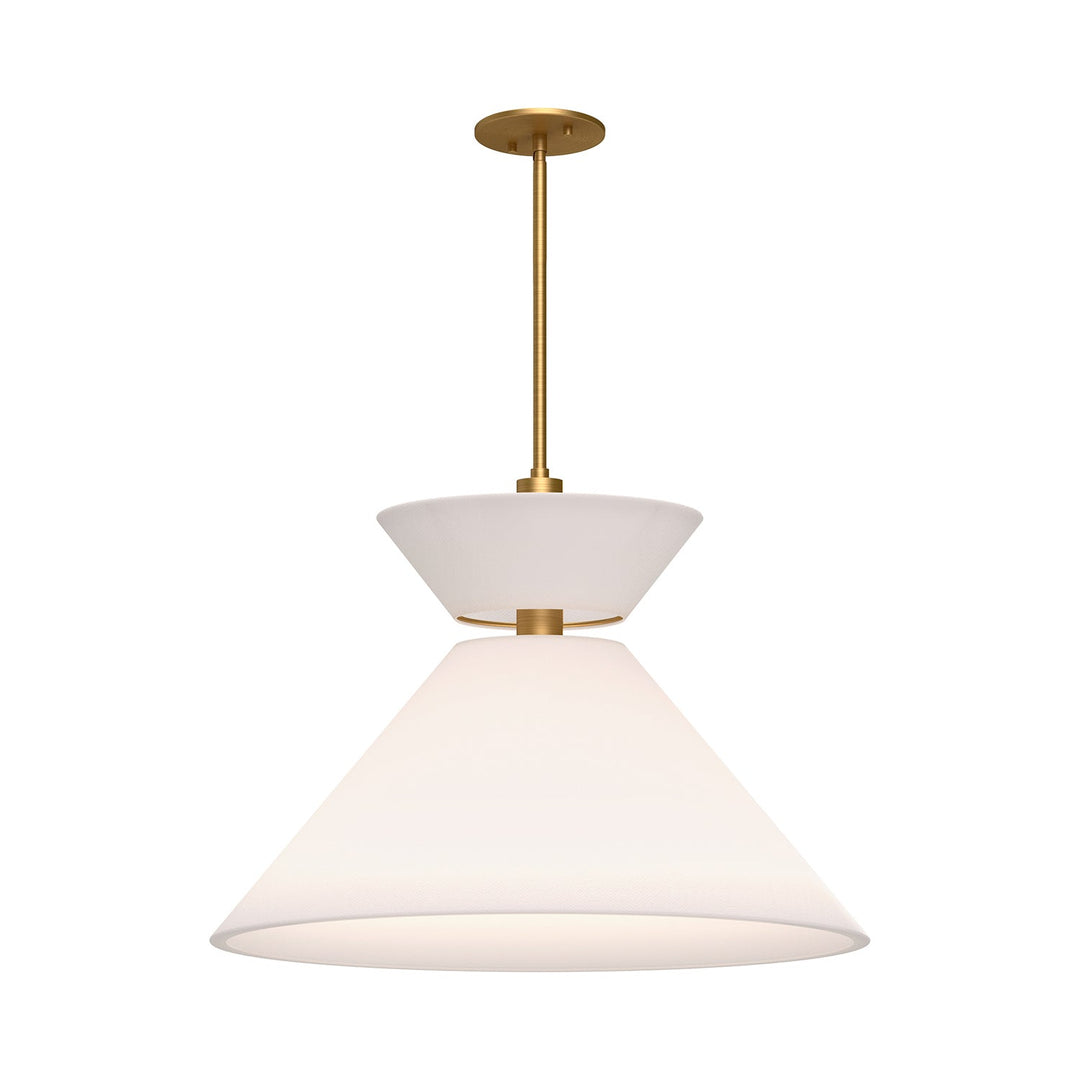 Alora Canada - PD543022AGWL - One Light Pendant - Chapelle - Aged Gold/White Linen