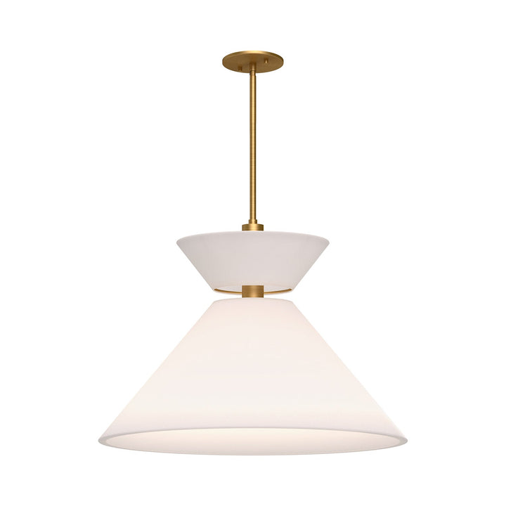 Alora Canada - PD543022AGWL - One Light Pendant - Chapelle - Aged Gold/White Linen