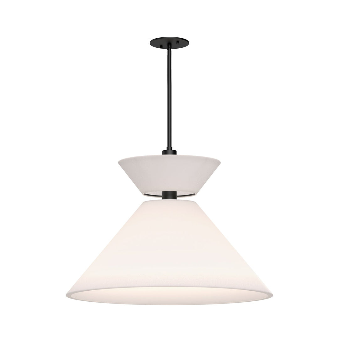 Alora Canada - PD543022MBWL - One Light Pendant - Chapelle - Matte Black/White Linen