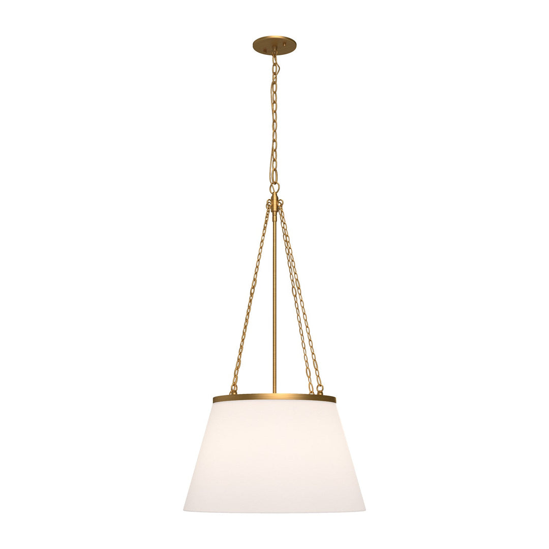 Alora Canada - PD544517AGWL - One Light Pendant - Speakeasy - Aged Gold/White Linen