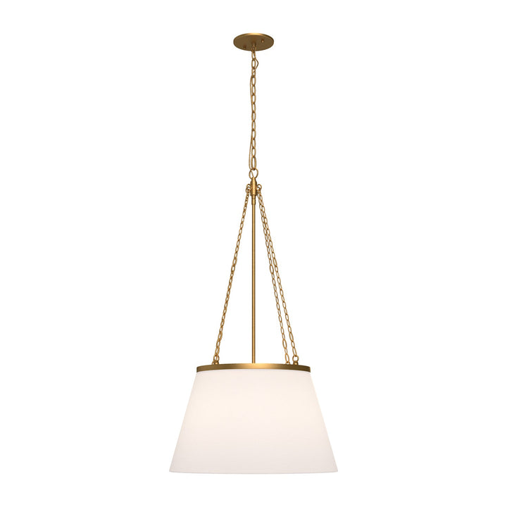 Alora Canada - PD544517AGWL - One Light Pendant - Speakeasy - Aged Gold/White Linen