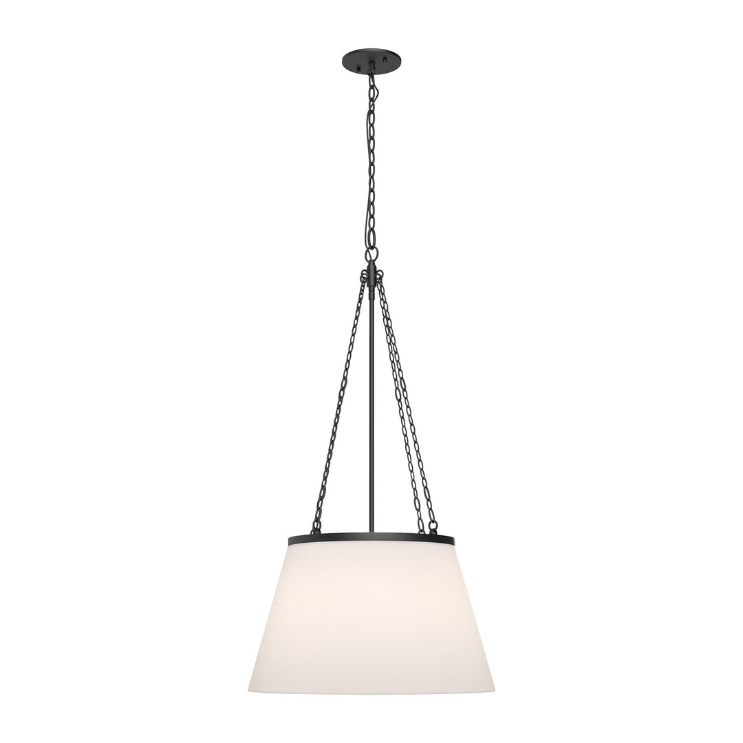 Alora Canada - PD544517MBWL - One Light Pendant - Speakeasy - Matte Black/White Linen