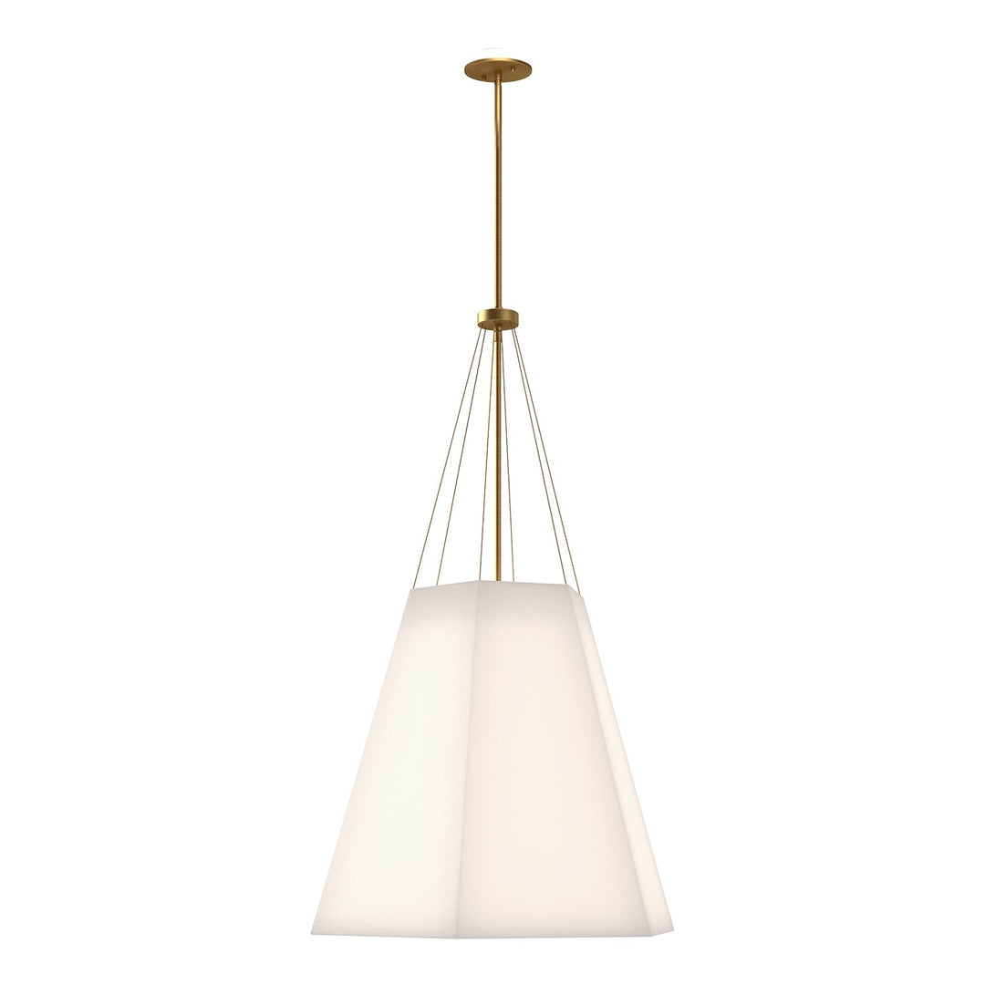 Alora Canada - PD545622AGWL - Three Light Pendant - Manila - Aged Gold/White Linen